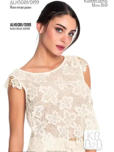 ALH5081/0199 Blusa encaje guipure